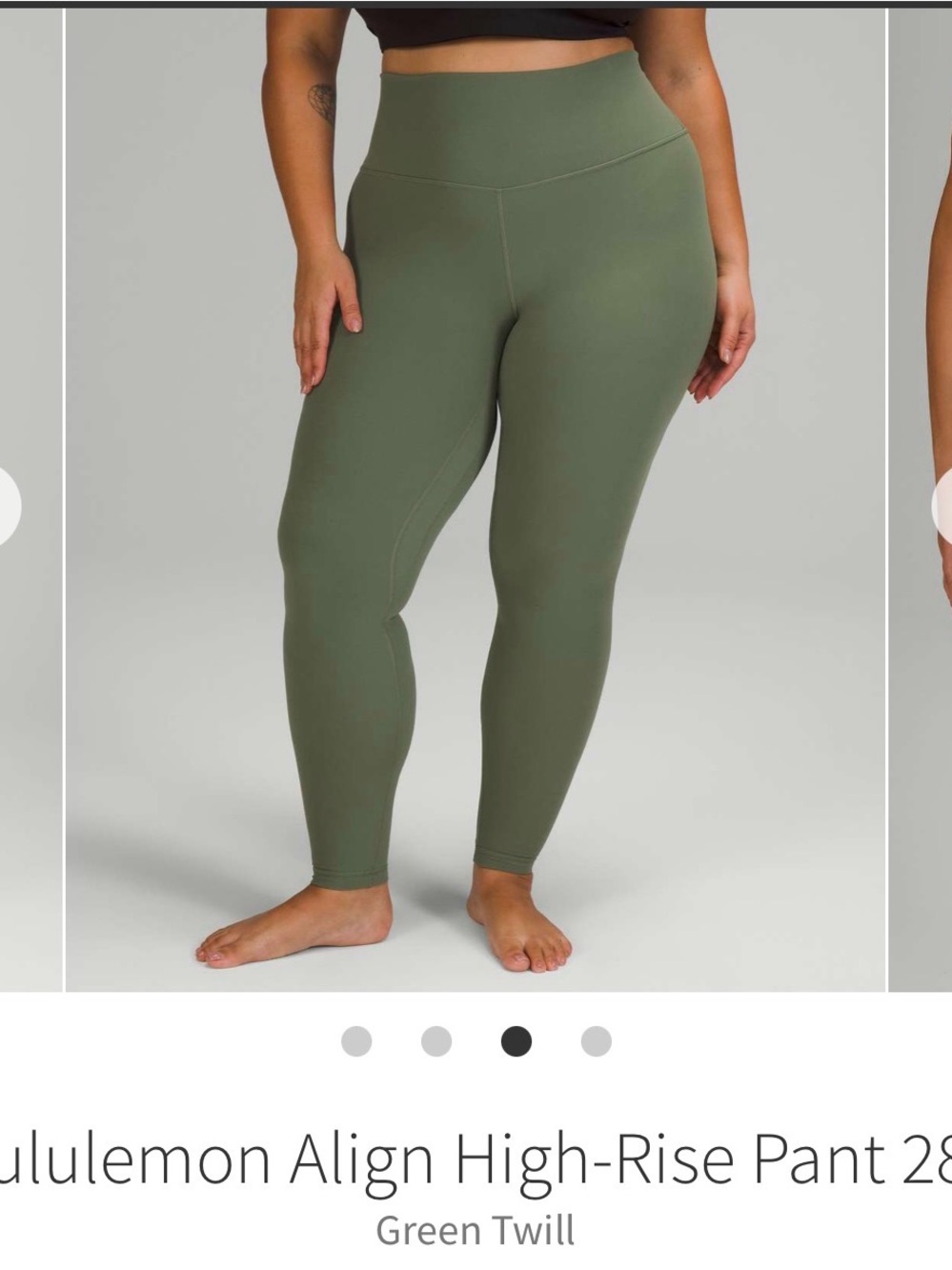 lululemon Align High-Rise Leggings in Green Twill